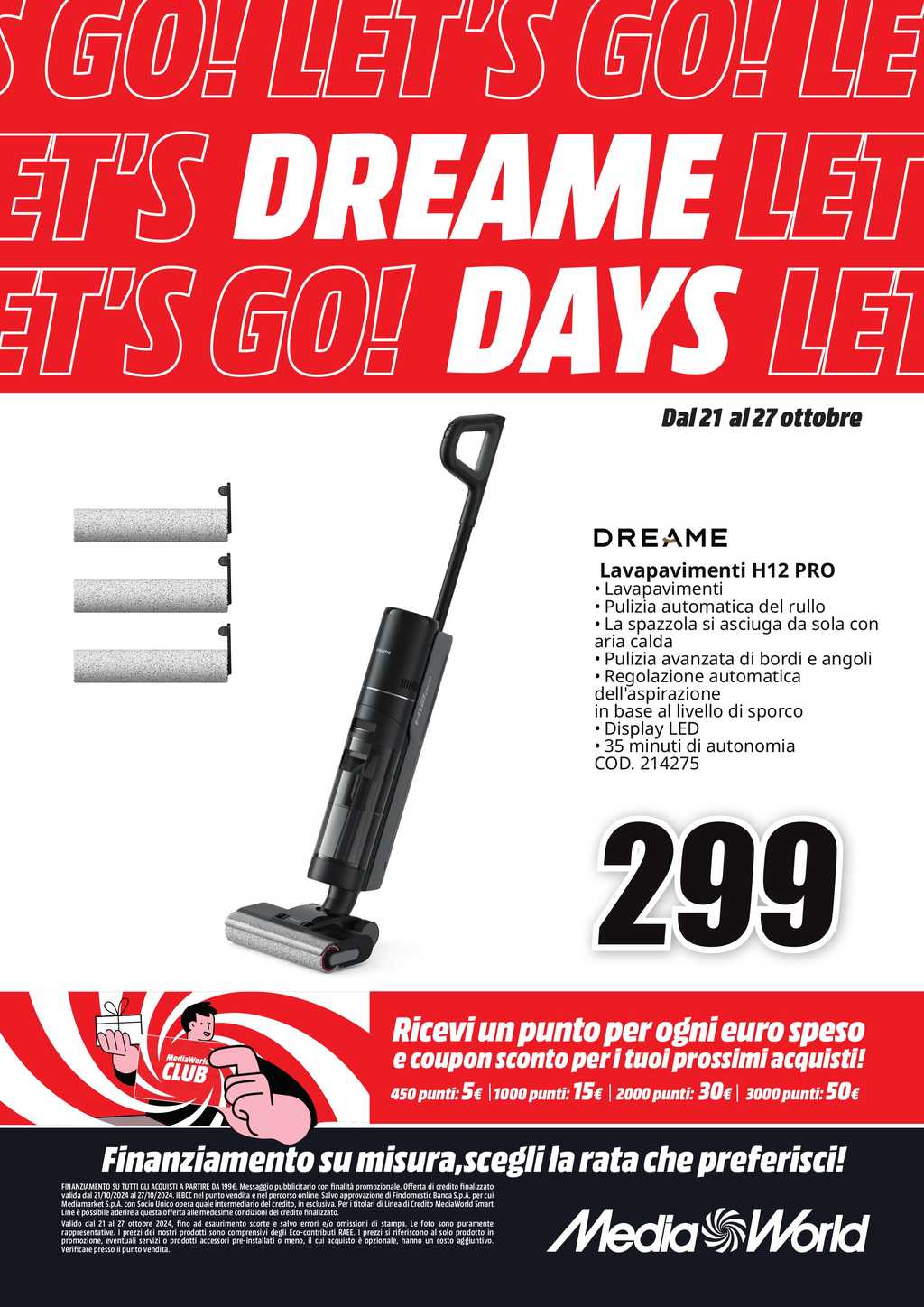 Dreame Days da MediaWorld con offerte straordinarie per Lavapavimenti e Robot Aspirapolvere Dreame