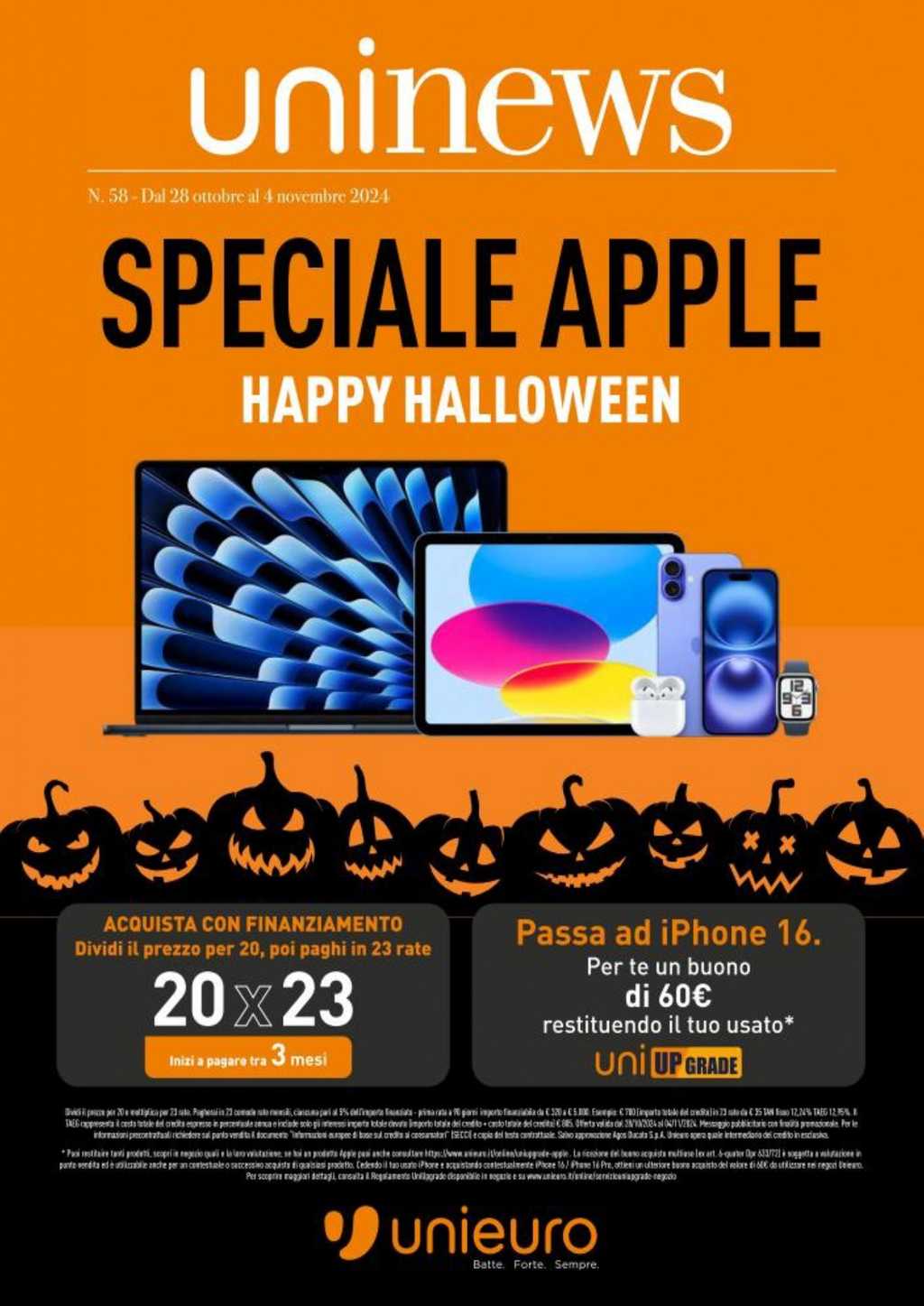 Unieuro Speciale Apple: Offerte Halloween dal 28 ottobre al 4 novembre 2024