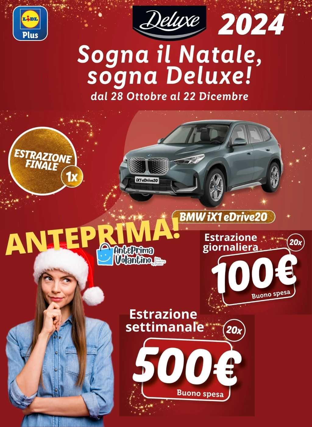 Anteprima del nuovo concorso Lidl Deluxe Natale 2024: in palio una BMW elettrica e buoni spesa