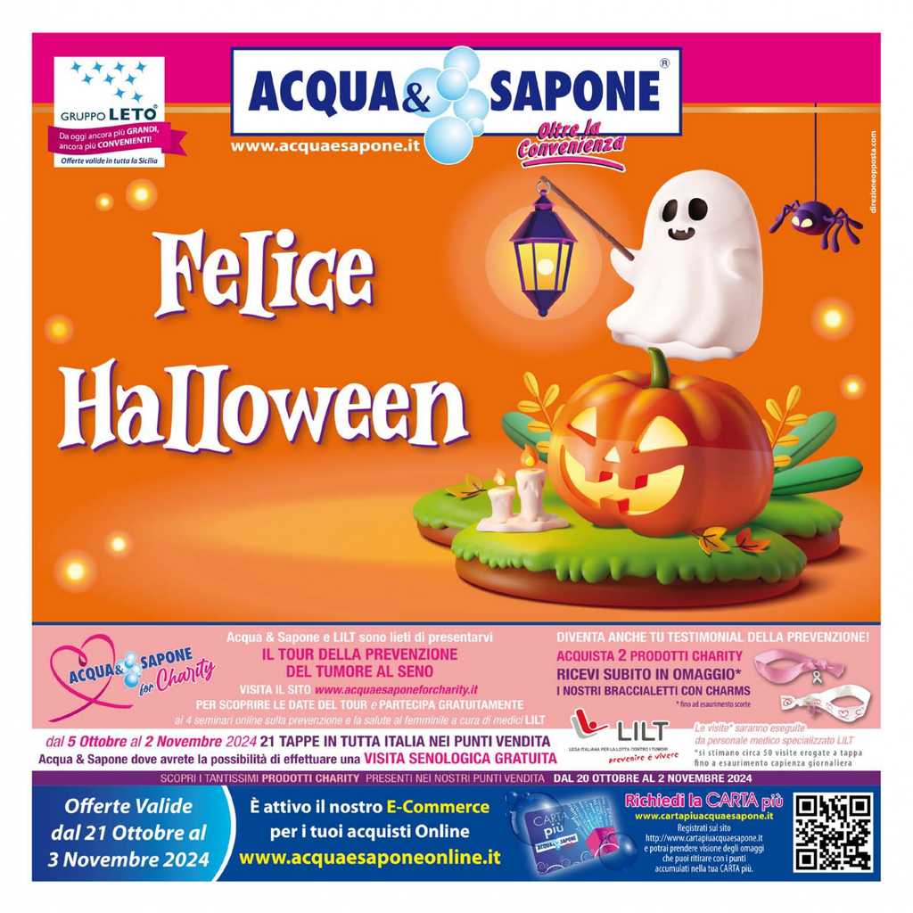 Volantino Acqua e Sapone Sicilia dal 21 ottobre al 3 novembre 2024
