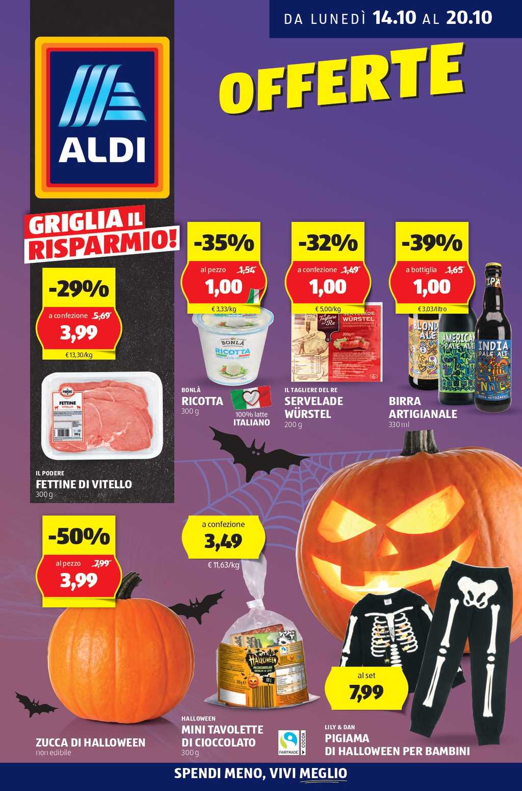 Volantino Aldi dal 14 al 20 ottobre 2024: Halloween