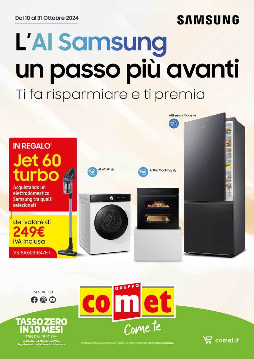 Volantino Comet Samsung dal 10 al 31 ottobre 2024