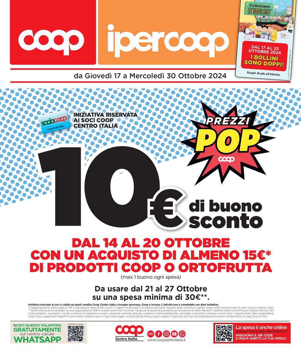Volantino Coop Centro Italia dal 17 al 30 ottobre 2024