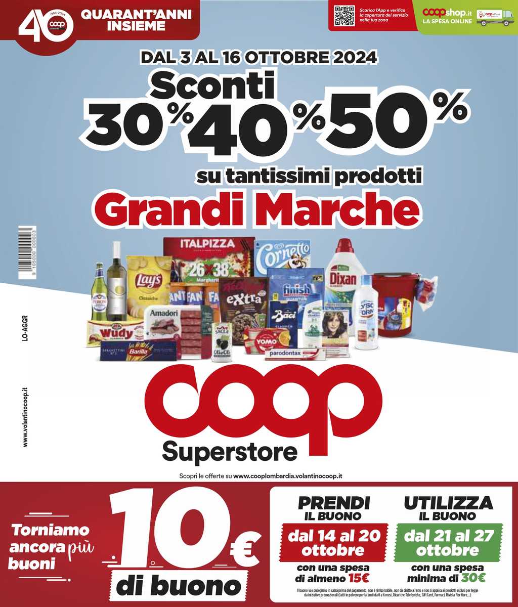 Volantino Coop dal 3 al 16 ottobre 2024