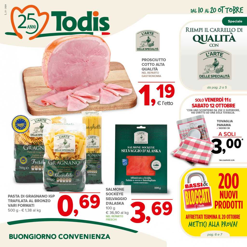 Volantino Todis dal 10 al 20 ottobre 2024