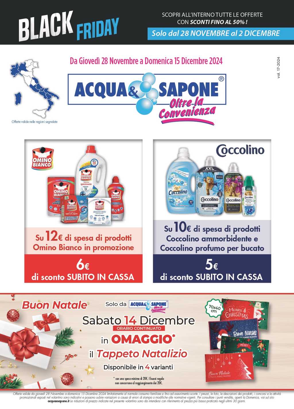 Volantino Acqua e Sapone dal 28 novembre al 15 dicembre 2024