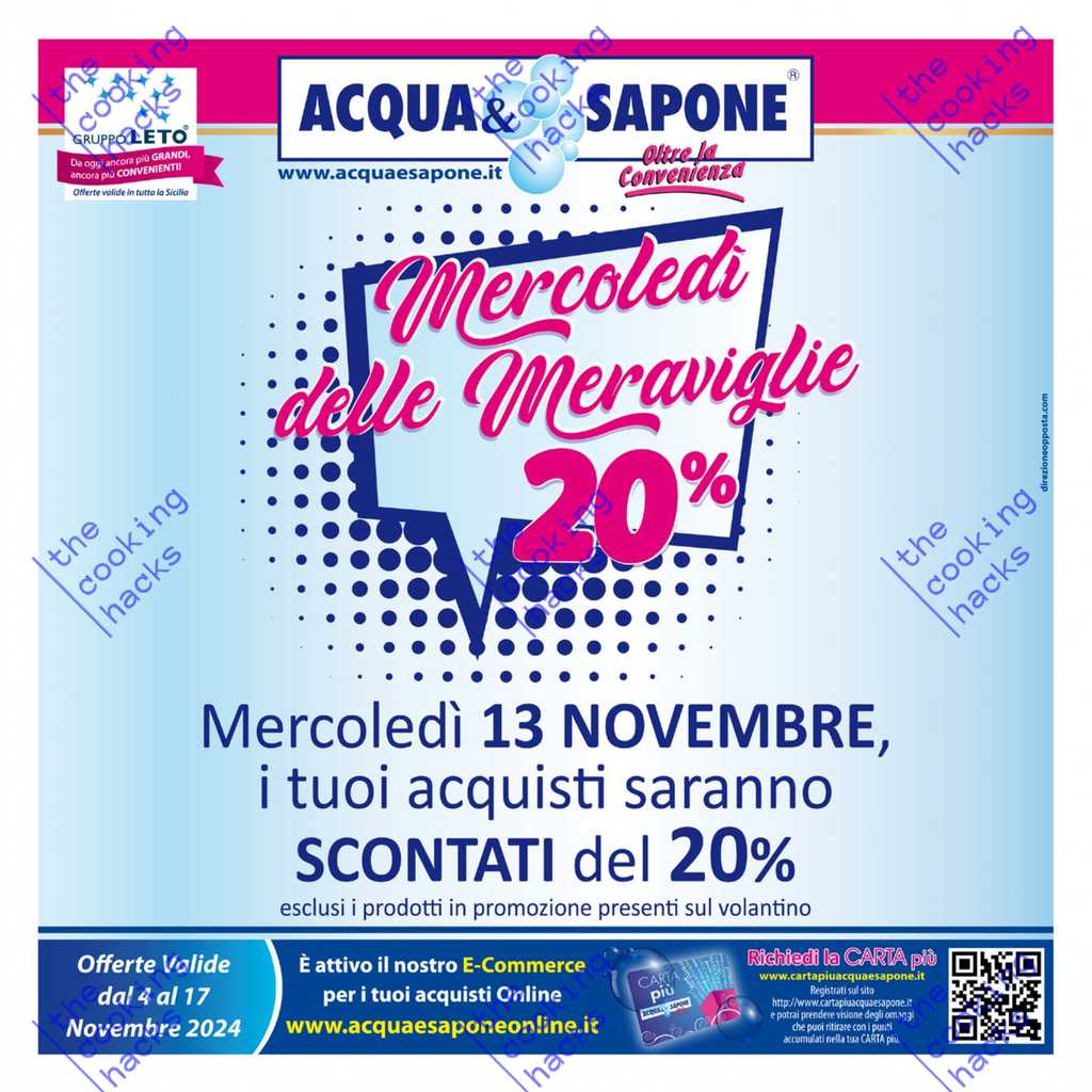 Volantino Acqua e Sapone Sicilia dal 4 al 17 novembre 2024