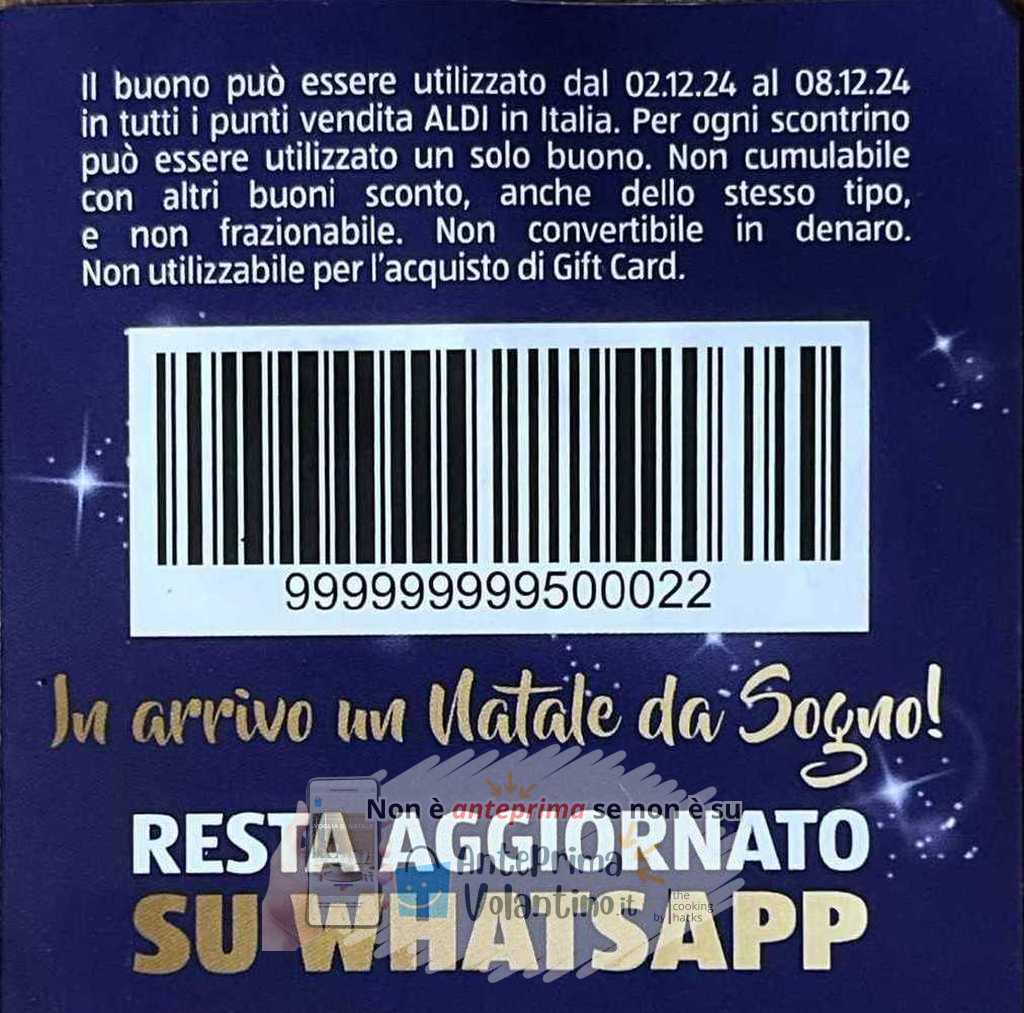 Buono Sconto Aldi 10 euro dal 2 dicembre 2024 su Anteprimavolantino.it