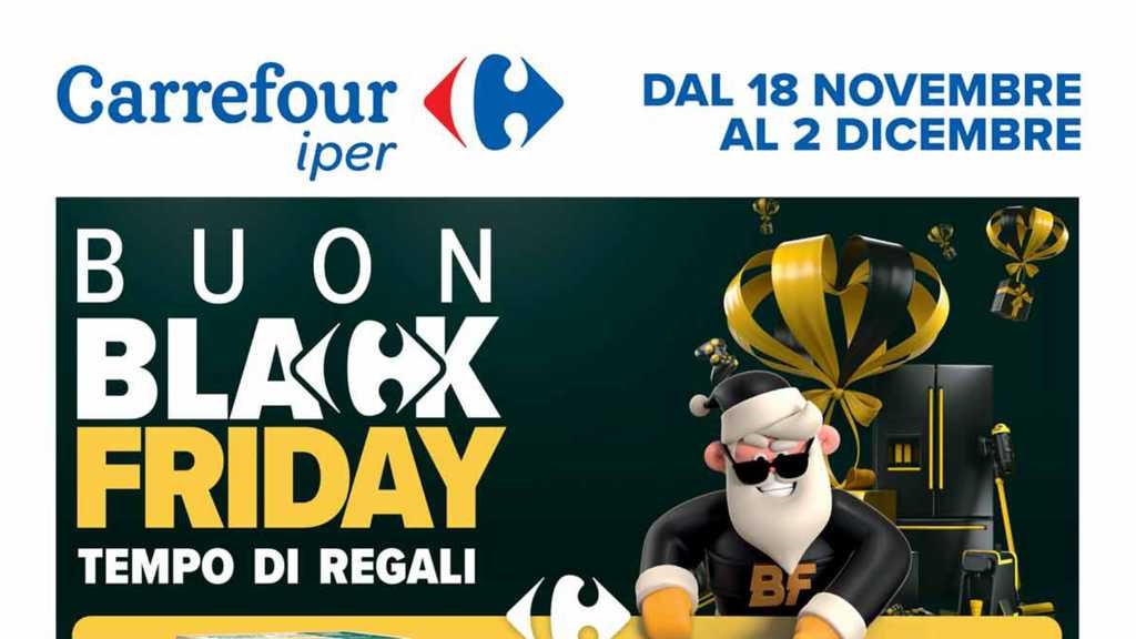 Volantino Carrefour Iper Black Friday dal 18 novembre al 2 dicembre 2024 su Anteprimavolantino.it
