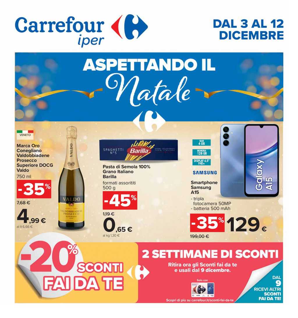 Volantino Carrefour Iper dal 3 al 12 dicembre 2024