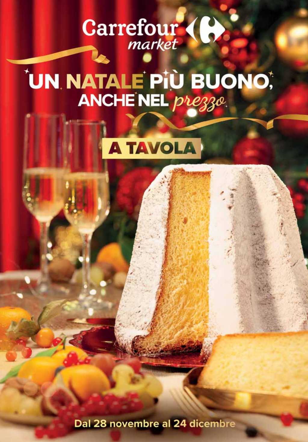 Volantino Carrefour Market Natale a Tavola dal 28 novembre al 24 dicembre 2024