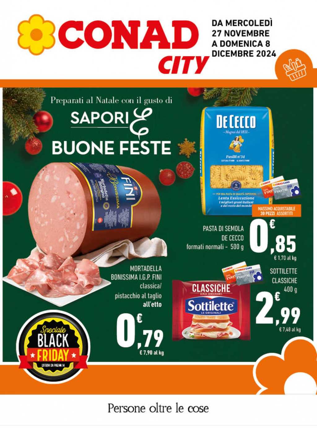 Pianifica il menù festivo con le offerte Black Friday di Conad City Campania