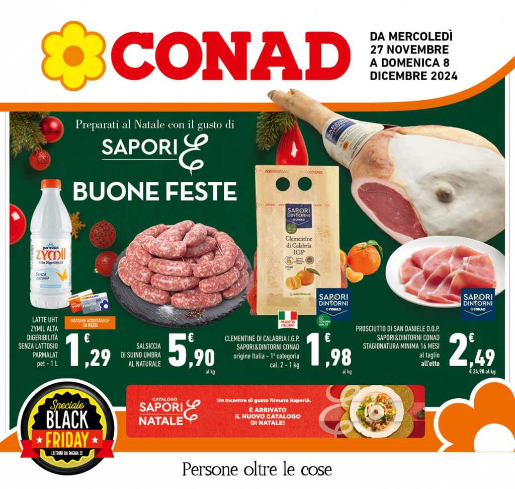 Volantino Conad Lazio dal 27 novembre al 8 dicembre 2024