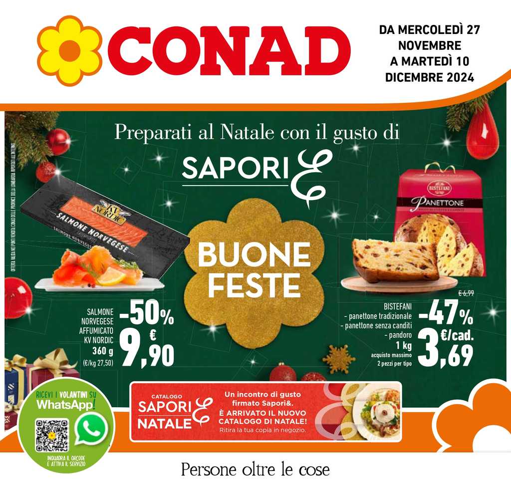Volantino Conad Lombardia dal 27 novembre al 10 dicembre 2024