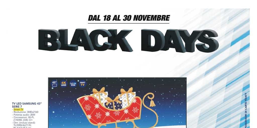 Volantino Esselunga Balck Days dal 18 al 30 novembre 2024 su Anteprimavolantino.it