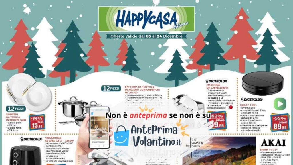Anteprima volantino Happy Casa dal 5 dicembre 2024