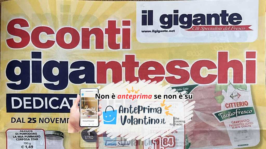 Volantino Il Gigante dal 25 novembre al 4 dicembre 2024 su Anteprimavolantino.it