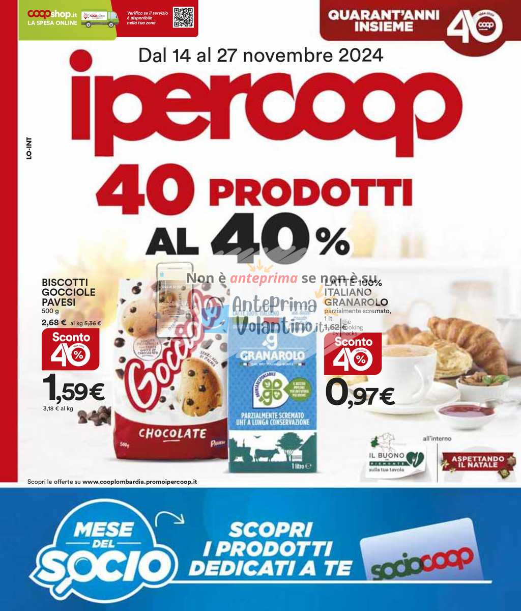 Volantino Ipercoop dal 14 al 27 novembre 2024