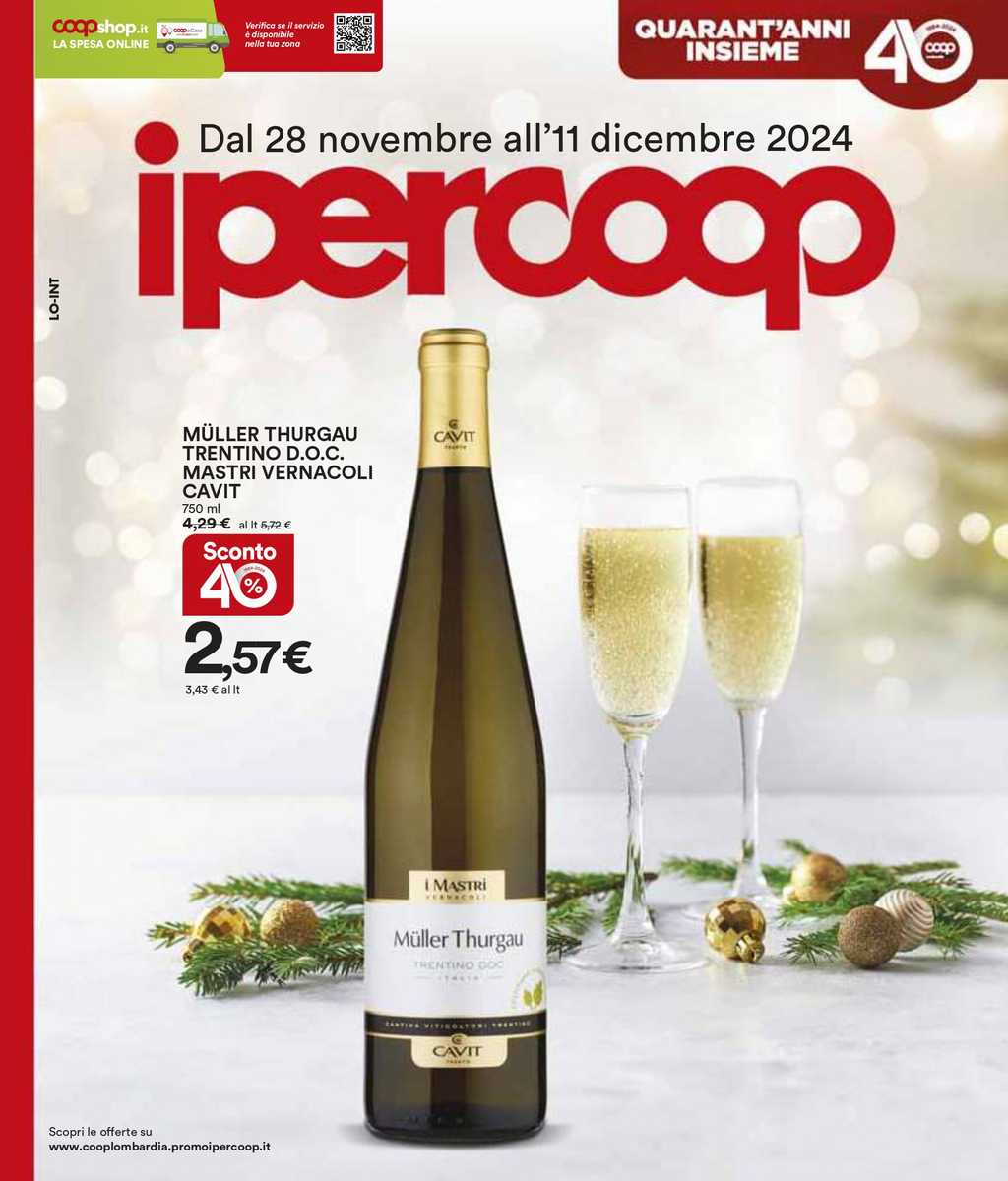 Volantino Ipercoop dal 28 novembre al 11 dicembre 2024