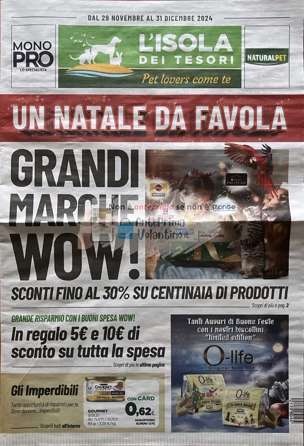 Volantino Isola dei Tesori dal 29 novembre al 31 dicembre 2024