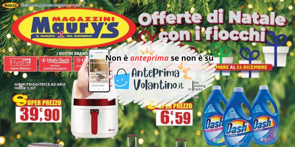 Volantino Maury’s dal 23 novembre al 14 dicembre 2024 su Anteprimavolantino.it