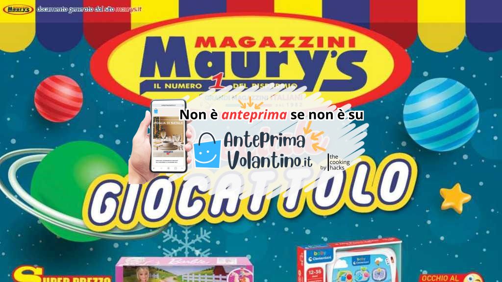 Volantino Maury’s Giocattoli dal 28 novembre al 24 dicembre 2024 su Anteprimavolantino.it