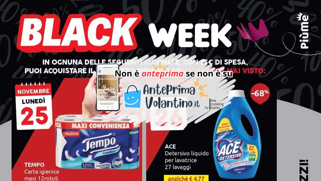 Volantino PiùMe Black Week su Anteprimavolantino.it