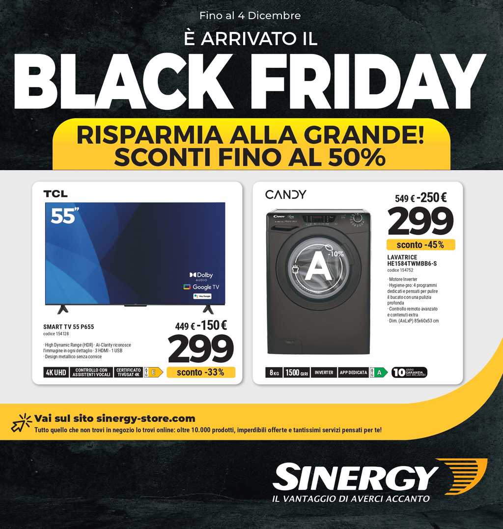 Volantino Sinergy fino al 4 dicembre 2024