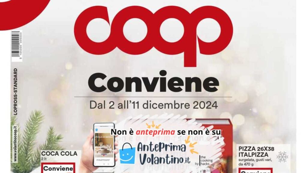 Scopri le offerte Coop dal 2 all'11 dicembre 2024! Promozioni su cibo, dolci natalizi e freschi, più iniziative speciali come "Coop Ti Porta al Cinema". Risparmia ora!