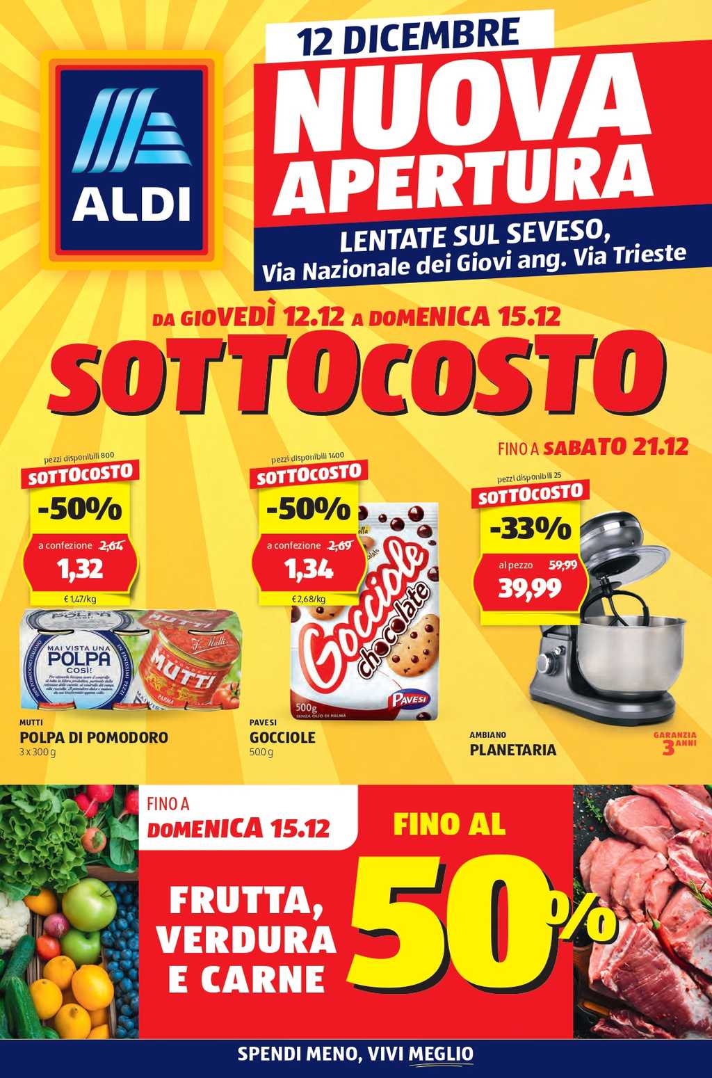 Nuovo negozio Aldi a Lentate sul Seveso