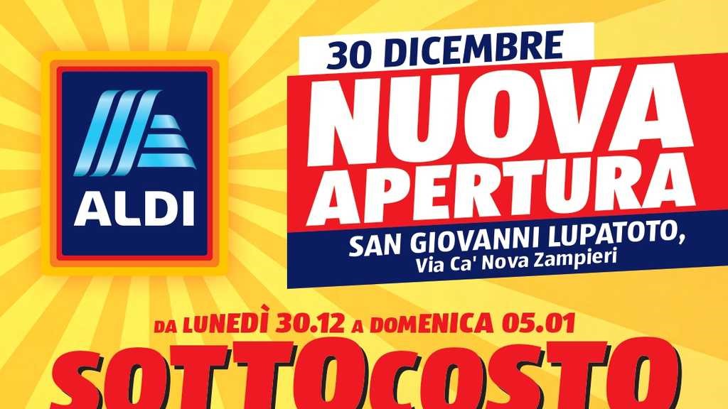 Nuova apertura Aldi a San Giovanni Lupatoto dal 30 dicembre 2024