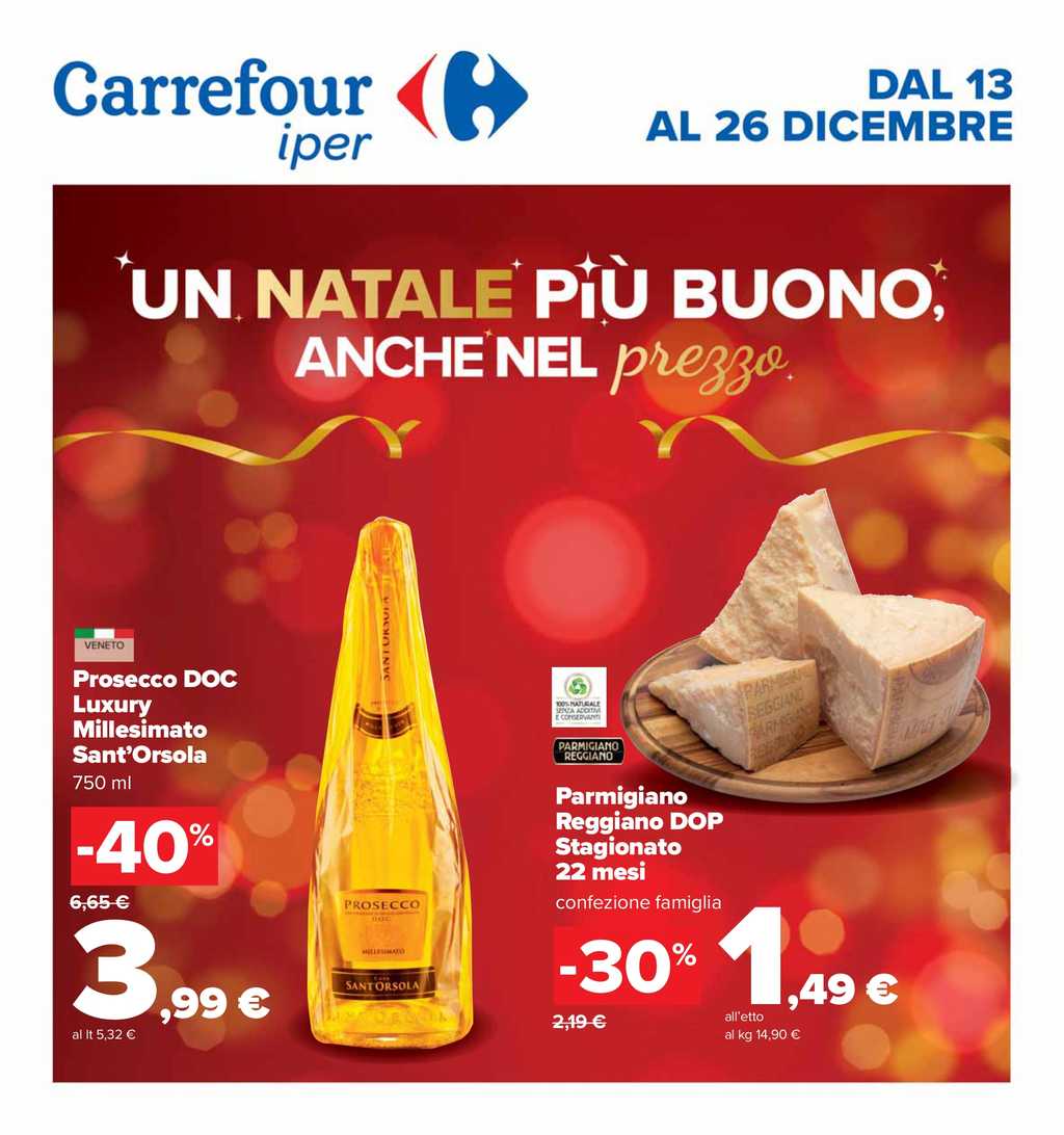 Volantino Carrefour Iper dal 13 al 26 dicembre 2024
