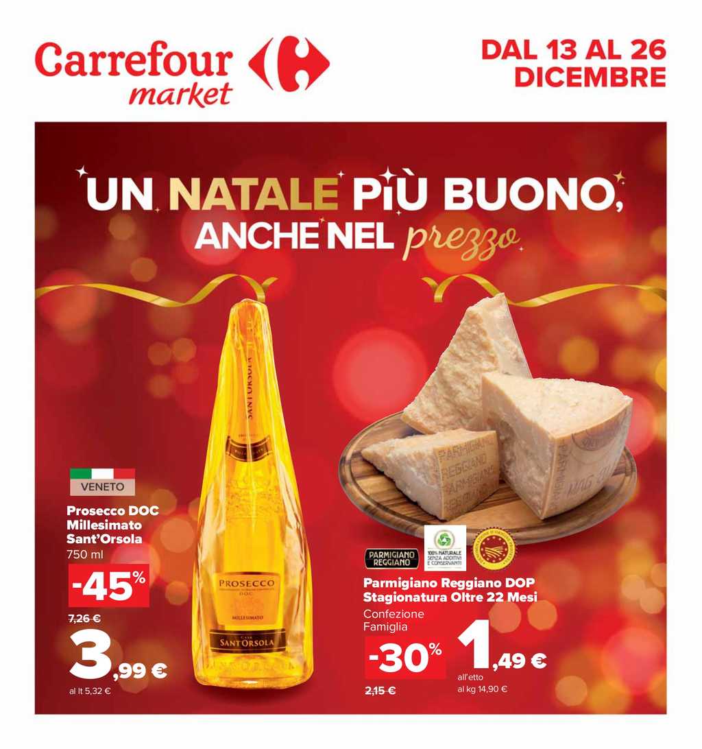 Volantino Carrefour Market dal 13 al 26 dicembre 2024