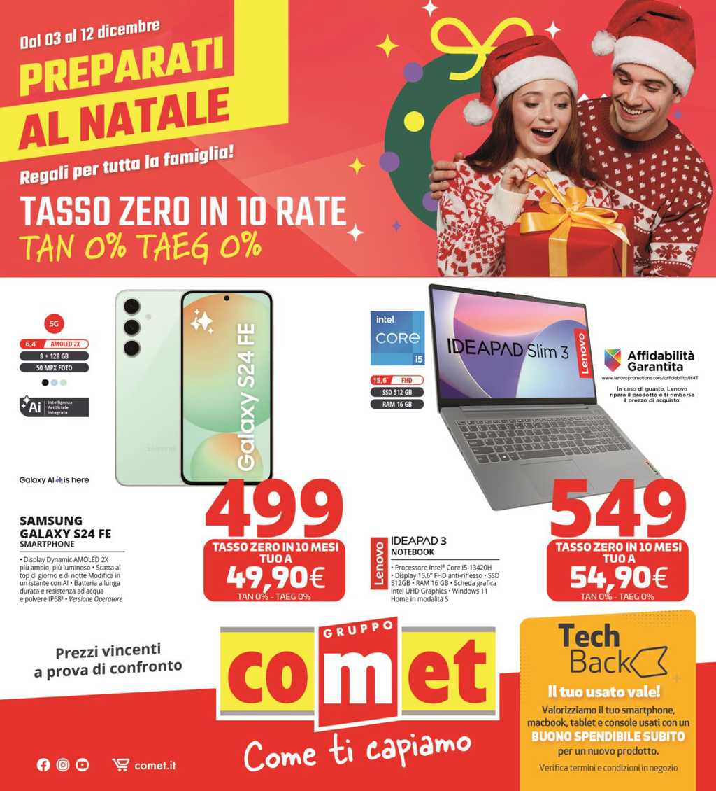 Volantino Comet dal 3 al 12 dicembre 2024