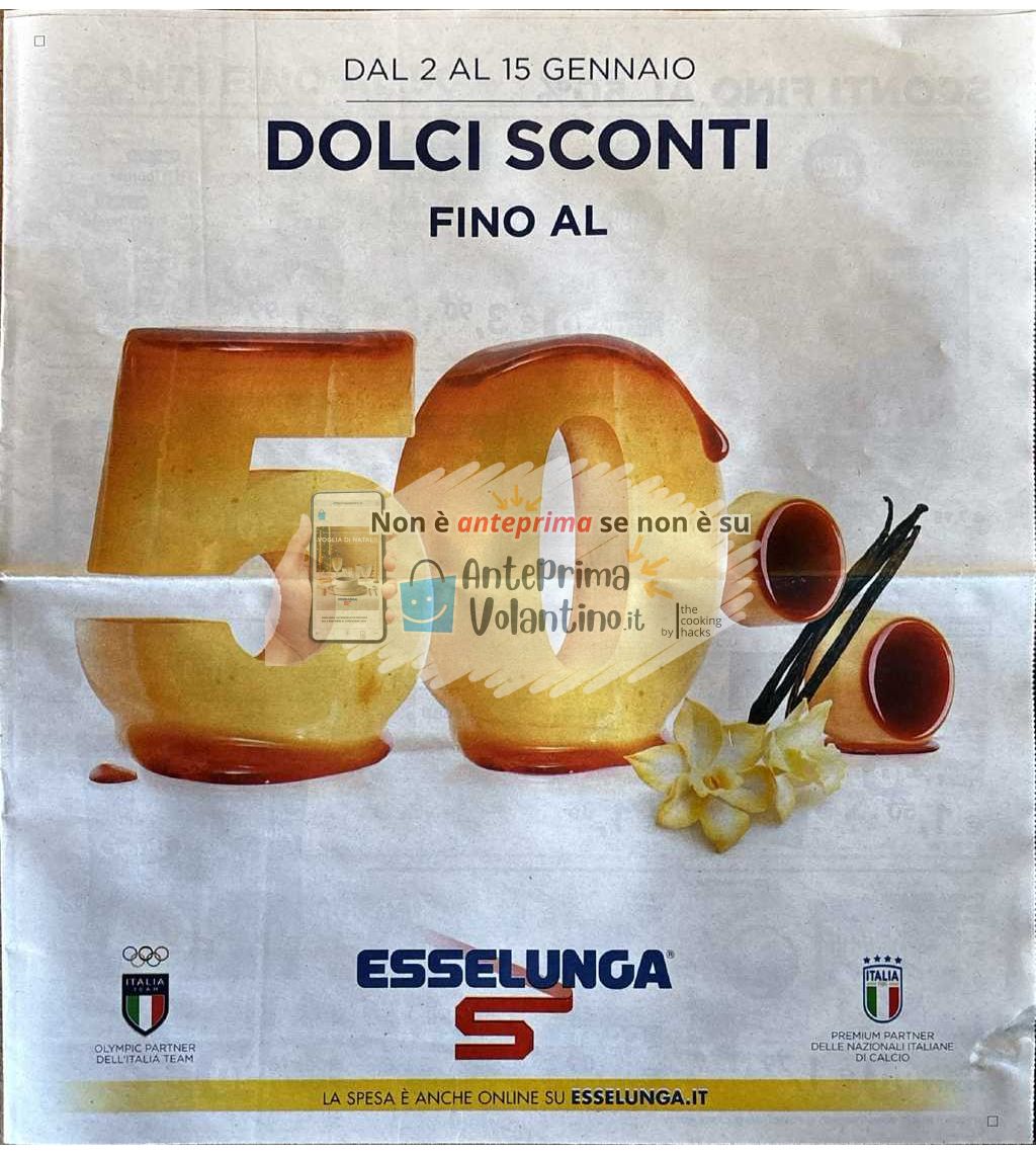 Volantino Esselunga dal 2 al 15 gennaio 2025