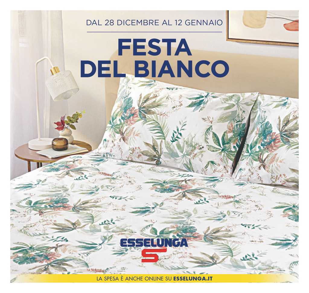 Volantino Esselunga Festa del Bianco dal 28 dicembre 2024 al 12 gennaio 2025