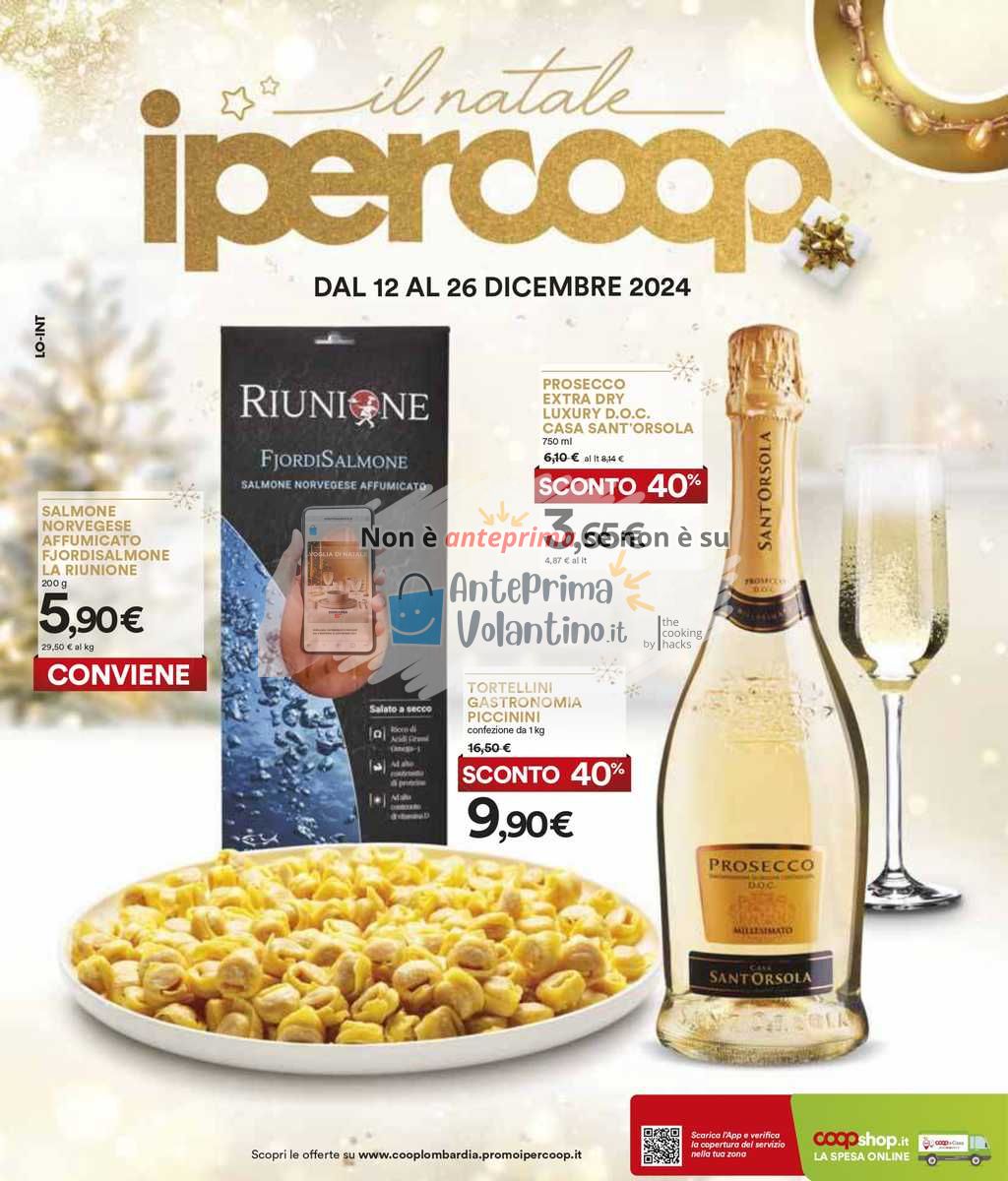 Volantino Ipercoop dal 12 al 26 dicembre 2024