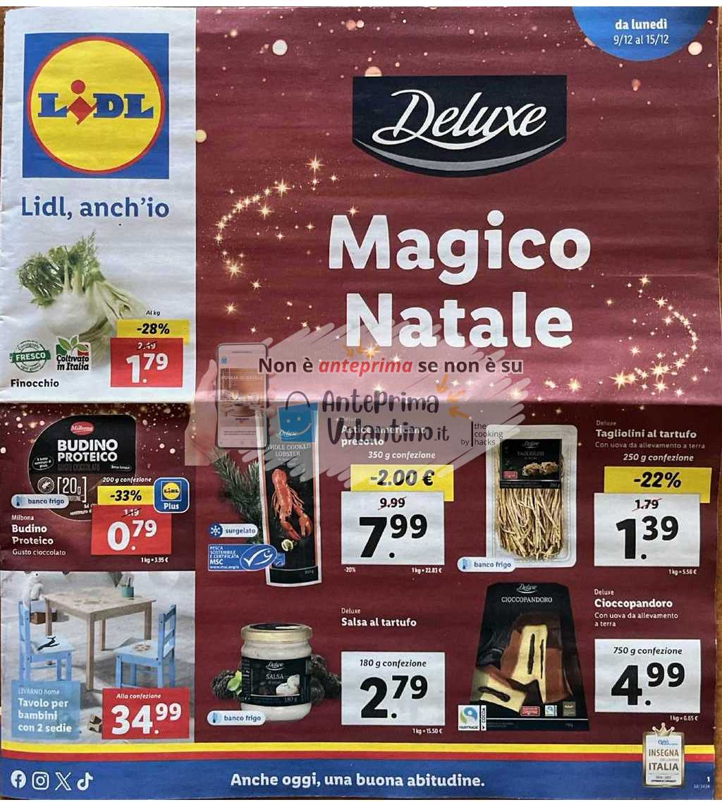 Volantino Lidl dal 9 al 15 dicembre 2024