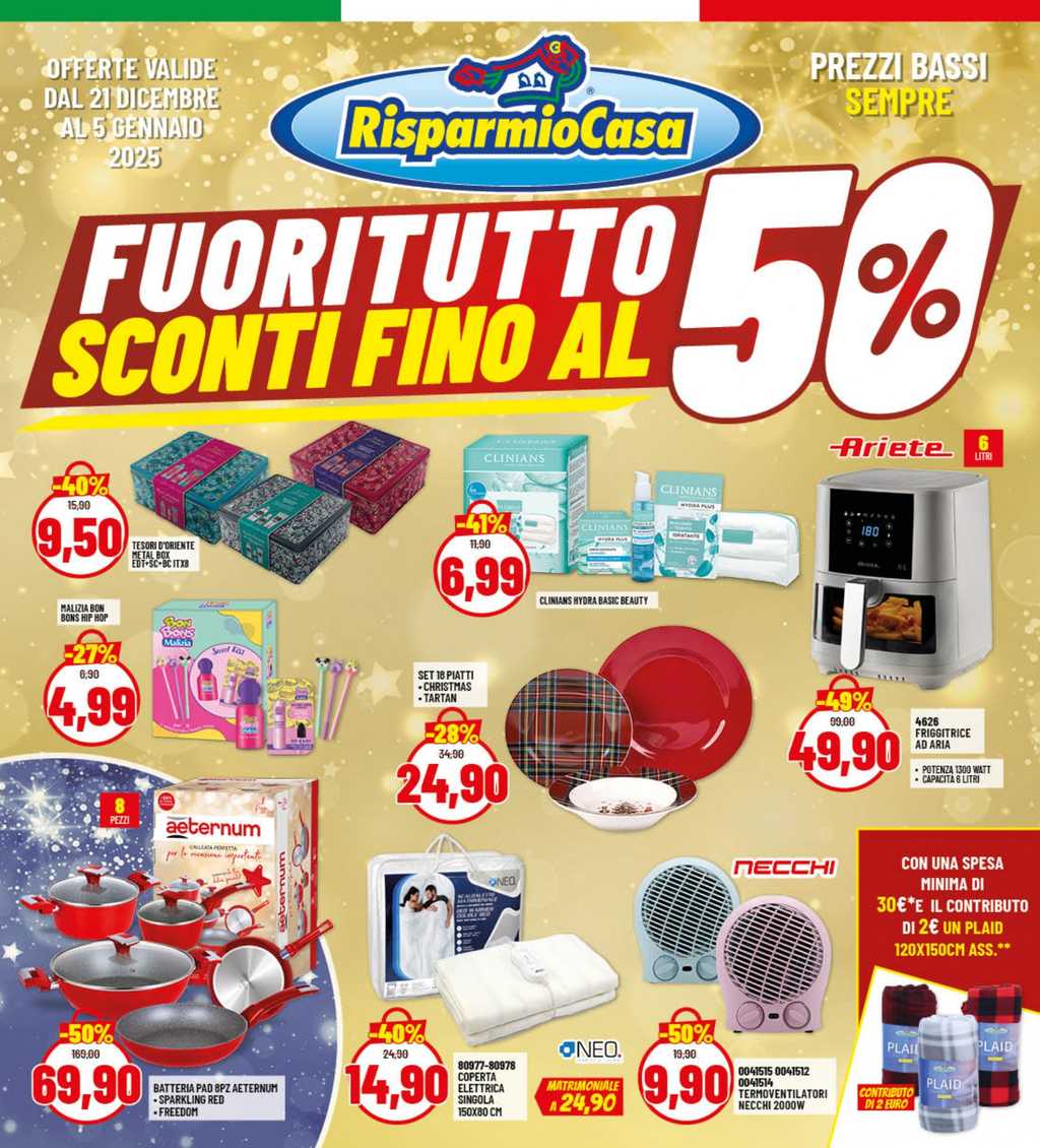 Volantino Risparmio Casa dal 21 dicembre 2024 al 5 gennaio 2025