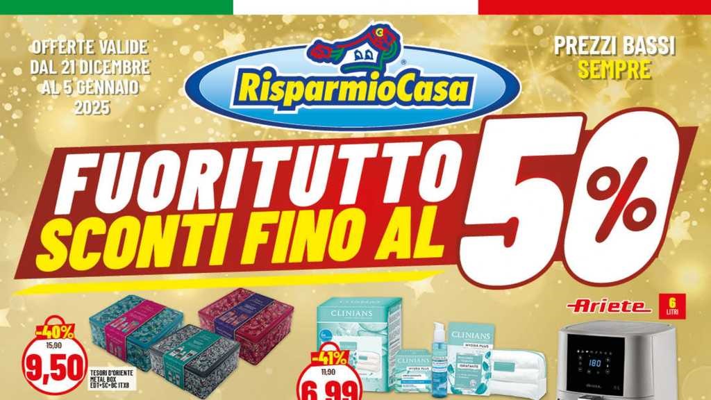 Volantino Risparmio Casa dal 21 dicembre 2024 al 5 gennaio 2025