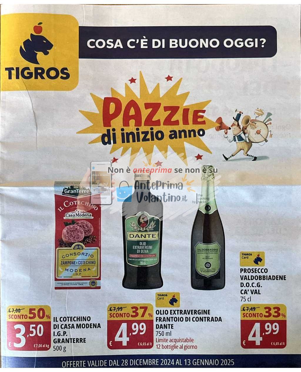 Volantino Tigros dal 28 dicembre al 13 gennaio 2025