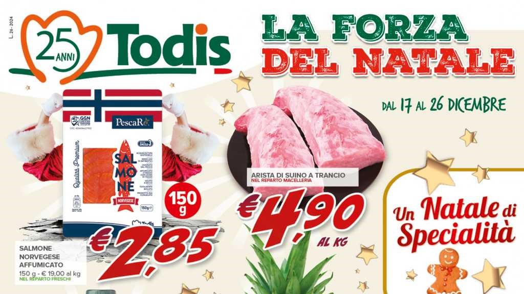 Volantino Todis dal 17 al 26 dicembre 2024 su Anteprimavolantino.it