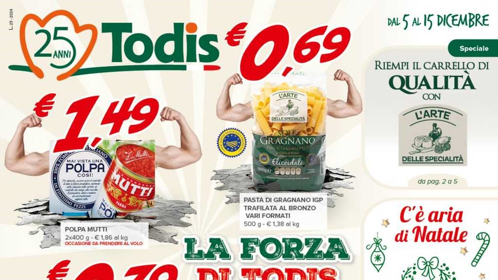 Volantino Todis dal 5 al 15 dicembre 2024 su Anteprimavolantino.it