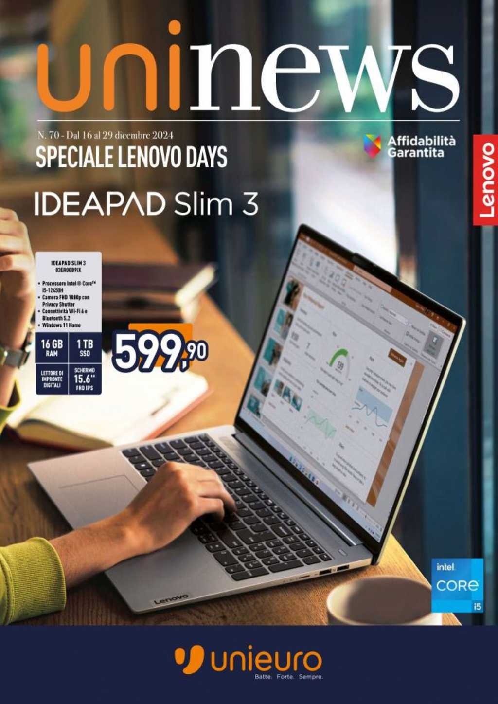 Unieuro Lenovo Days dal 16 al 29 dicembre 2024