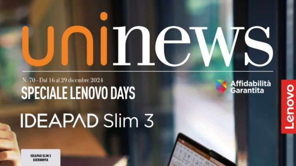 Unieuro Lenovo Days dal 16 al 29 dicembre 2024