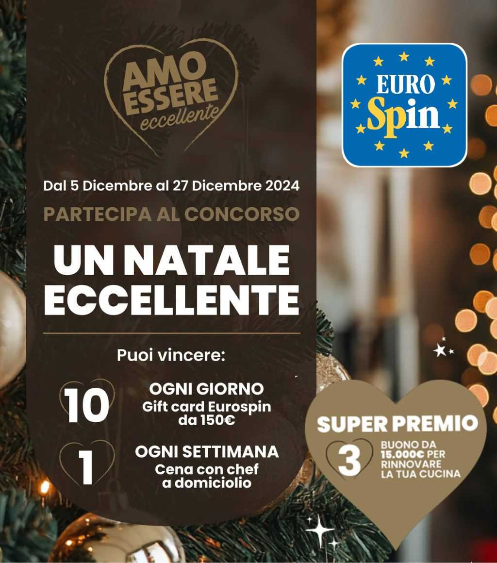 Concorso Eurospin Natale 2024: scopri come partecipare i quali sono i premi da vincere
