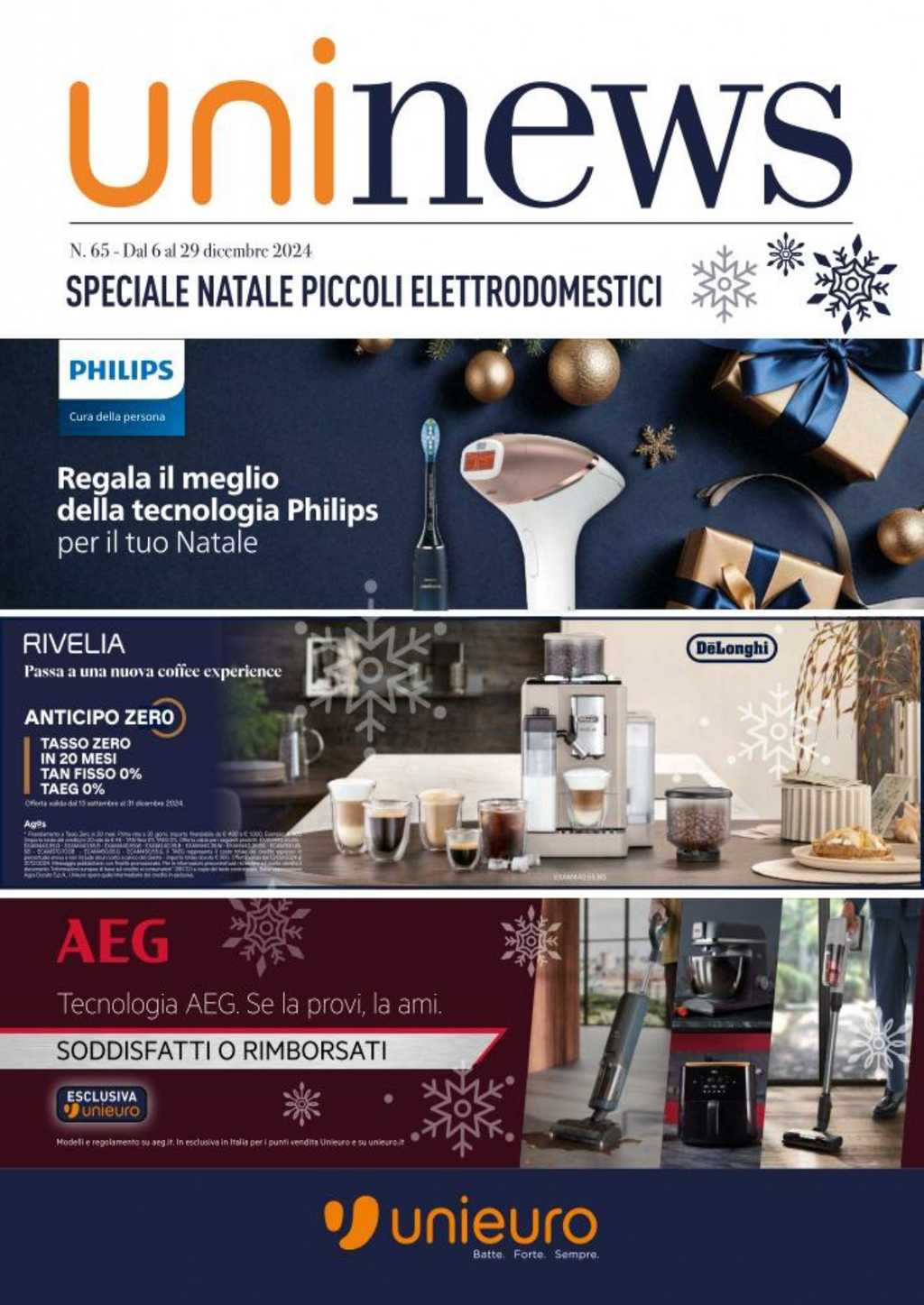 Volantino Unieuro Speciale Natale Piccoli Elettrodomestici 2024