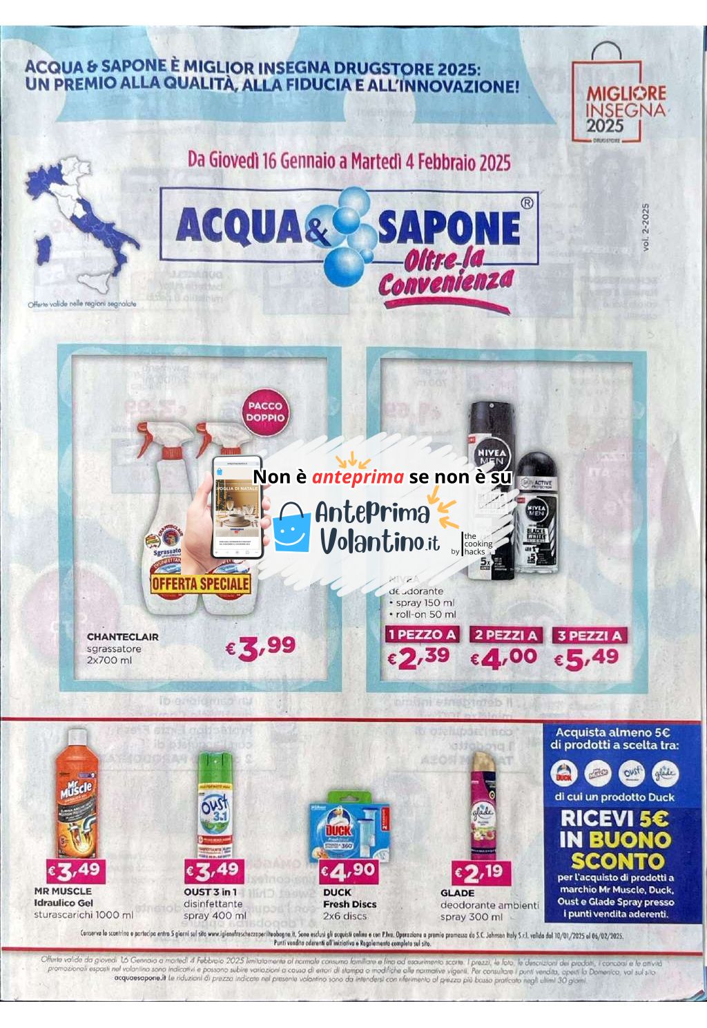 Volantino Acqua e Sapone dal 16 gennaio al 4 febbraio 2025