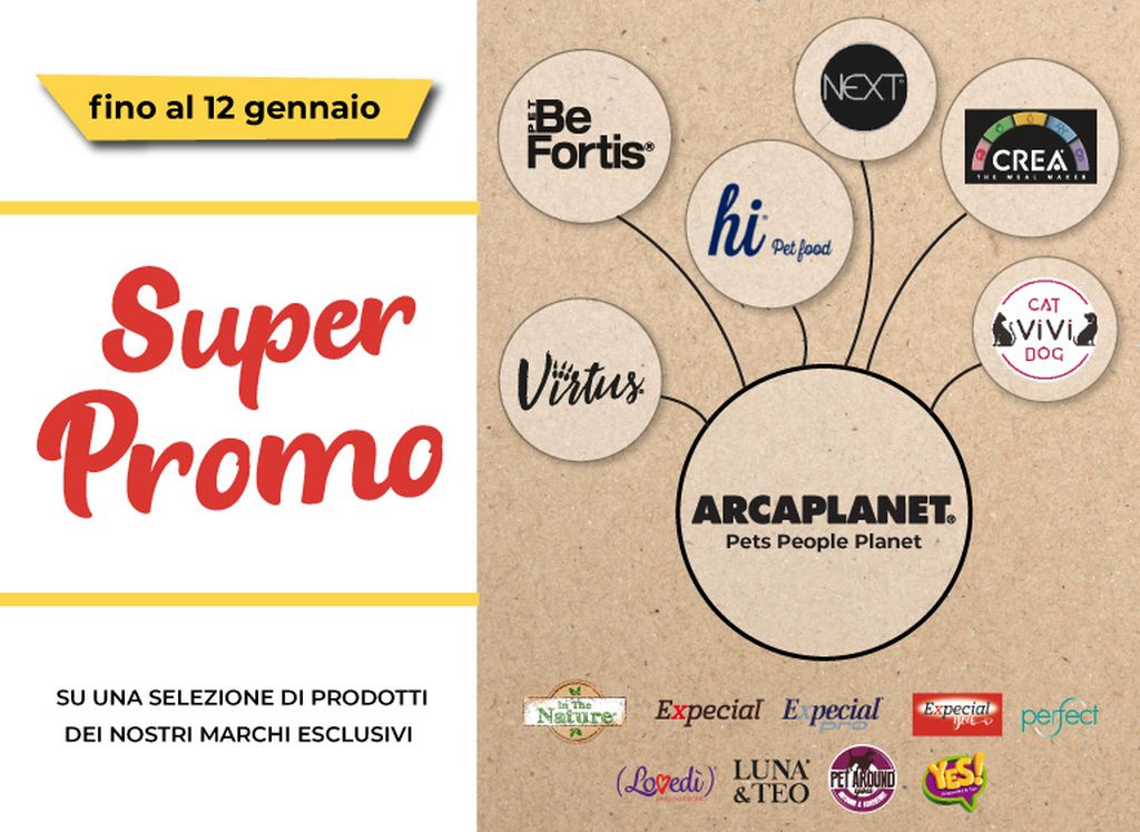 Volantino Arcaplanet fino al 12 gennaio 2025