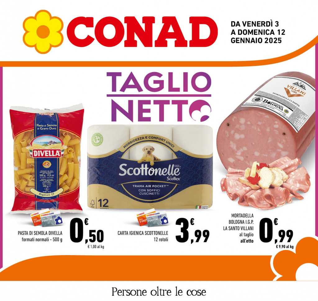 Volantino Conad Lazio dal 3 al 12 gennaio 2025